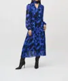 Joseph Ribkoff Chiffon Midi Dress In Royal Blue In Blue