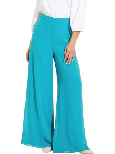 Joseph Ribkoff Chiffon Pants In Ocean Blue