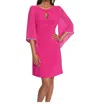 Joseph Ribkoff Chiffon Sleeves Dress In Pink In Pink