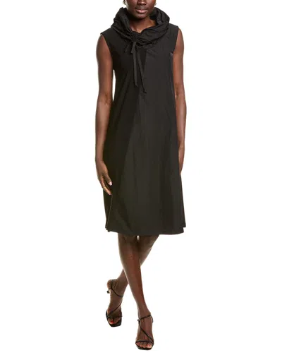 Joseph Ribkoff Cinched Funnel Neck Shift Dress In Black
