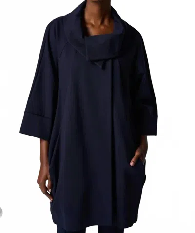 Joseph Ribkoff Classic Cocoon Coat In Midnight Blue
