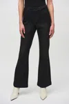 Joseph Ribkoff Classic Flared Denim Pants With Rhinestone Detail In Black In Black