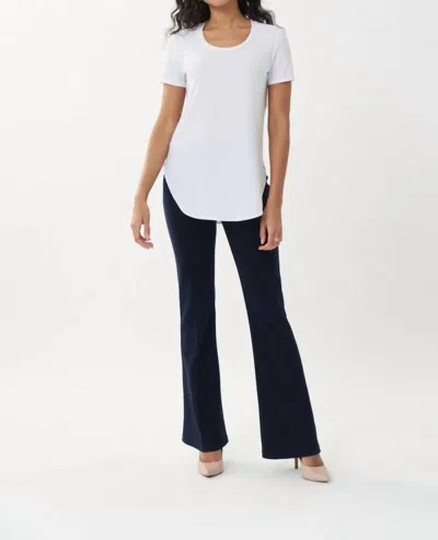 Joseph Ribkoff Classic Flared Pant In Midnight Blue In White