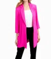 Joseph Ribkoff Classic Long Blazer In Ultra Pink In Pink