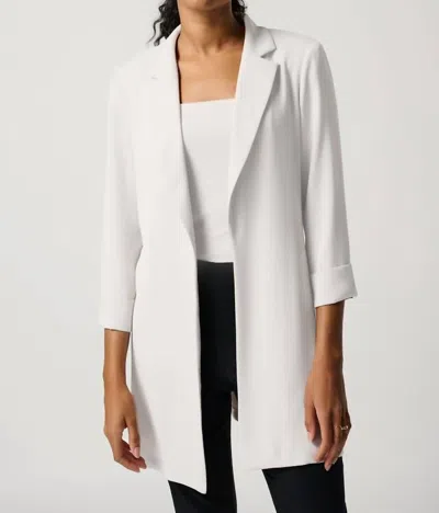 Joseph Ribkoff Classic Long Blazer In Vanilla In White