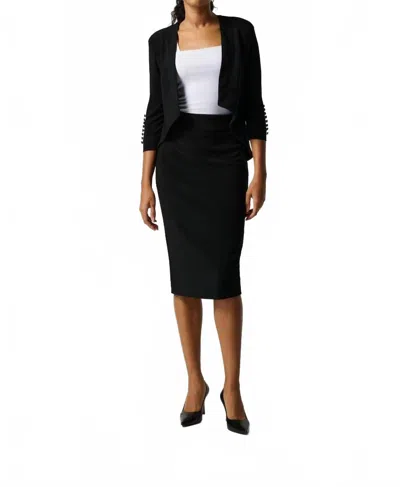 Joseph Ribkoff Classic Long Pencil Skirt In Black
