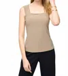 Joseph Ribkoff Classic Square Neck Tank Top In Java In Gray