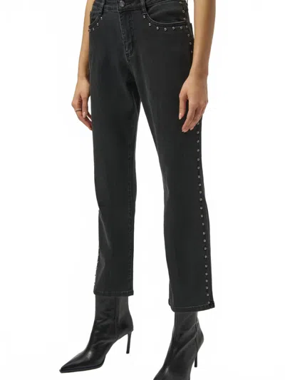 Joseph Ribkoff Classic Straight Leg Jeans In Charcoal Grey In Black