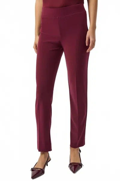 Joseph Ribkoff Classic Straight Lds Pant In Merlot In Burgundy