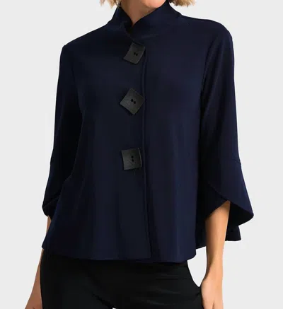 Joseph Ribkoff Classic Trapeze Jacket In Midnight Blue