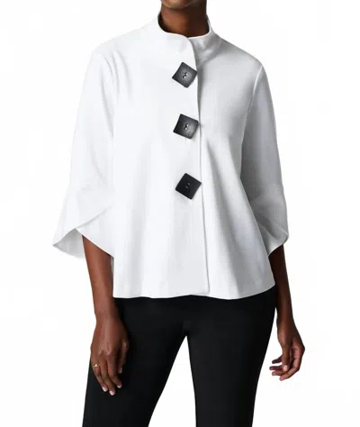 Joseph Ribkoff Classic Trapeze Jacket In Vanilla In White