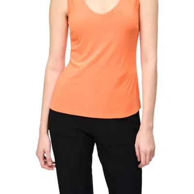 Joseph Ribkoff Classic V-neck Camisole In Mandarin In Orange