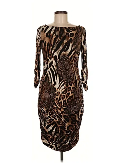 Pre-owned Joseph Ribkoff Cocktail Dress In Brown