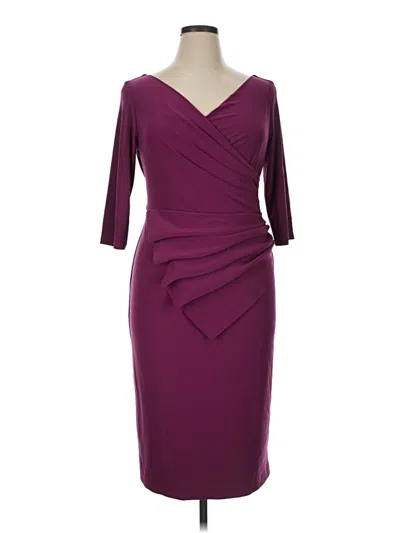 Pre-owned Joseph Ribkoff Cocktail Dress In Burgundy