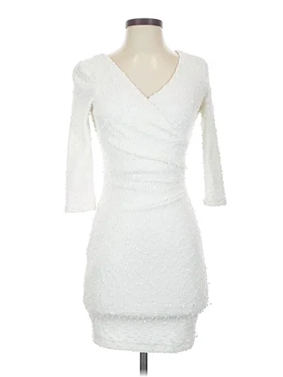 Pre-owned Joseph Ribkoff Cocktail Dress In White