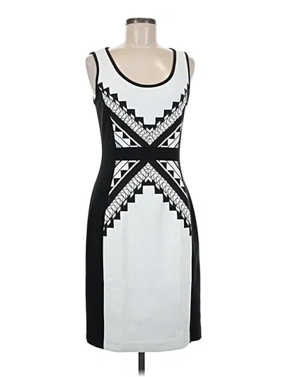 Pre-owned Joseph Ribkoff Cocktail Dress In White