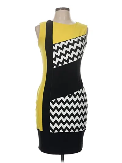 Pre-owned Joseph Ribkoff Cocktail Dress In Yellow