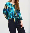 JOSEPH RIBKOFF COCOON TOP IN MULTI-COLORED