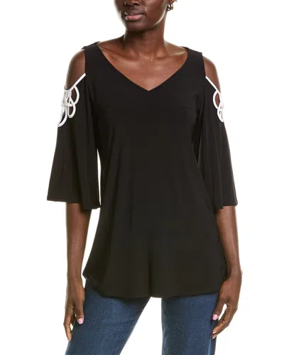 Joseph Ribkoff Cold-shoulder Tunic Top In Black