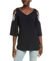 Joseph Ribkoff Cold-shoulder Tunic Top In Blue