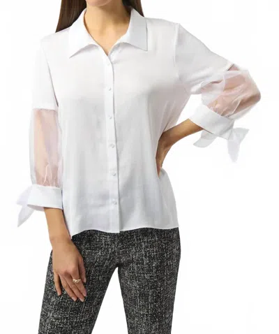 Joseph Ribkoff Chic Hip-length Blouse In White