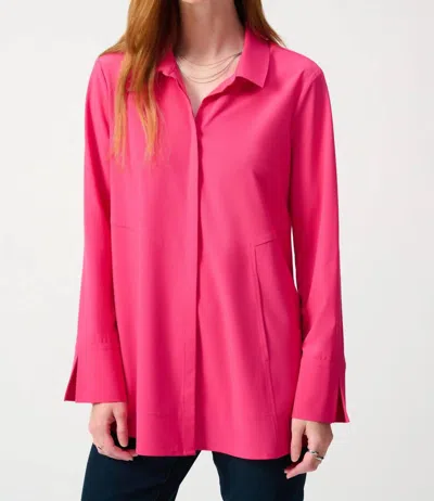 Joseph Ribkoff Collared Tunic Top In Pink