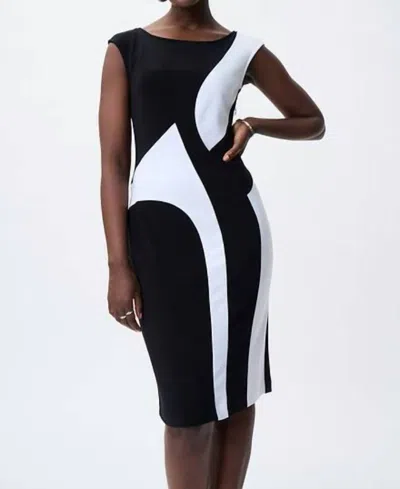 Joseph Ribkoff Color Blocked Dress In Black