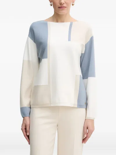 Joseph Ribkoff Colourblock Sweater In White
