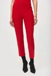 Joseph Ribkoff Contour Waistband Slim Pant In Lipstick Red