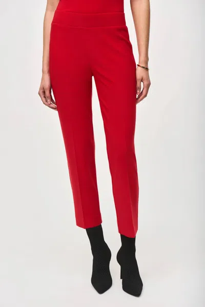 Joseph Ribkoff Contour Waistband Slim Pant In Lipstick Red