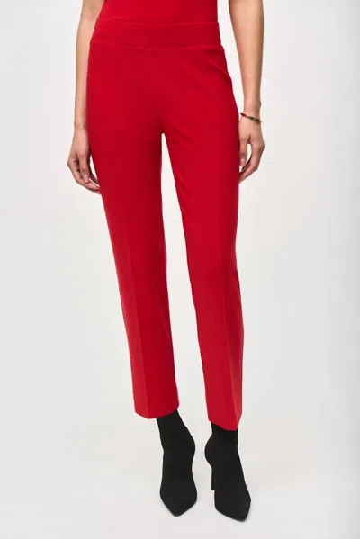 Joseph Ribkoff Contour Waistband Slim Pants In Red