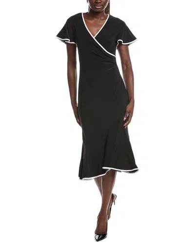 Joseph Ribkoff Contrast Midi Dress In Black