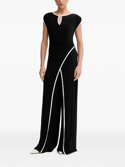 Joseph Ribkoff Contrast-trim Jumpsuit In Black