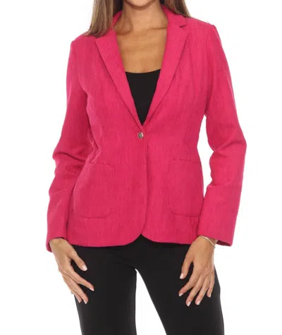Joseph Ribkoff Corduroy Blazer In Pink Punch