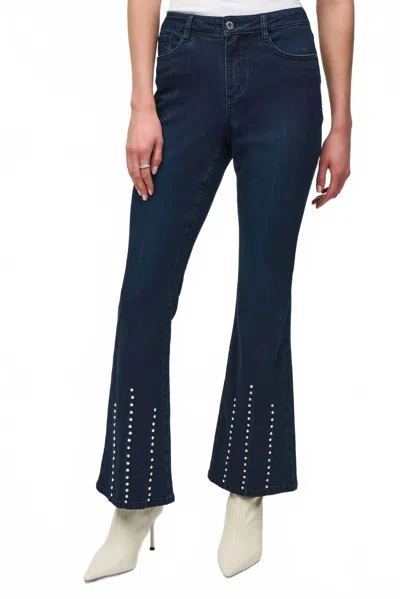 Joseph Ribkoff Cosima Classic Flared Denim Pants In Indigo In Blue