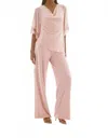Joseph Ribkoff Cowl Neck Asymmetrical Layered Top In Quartz In Pink