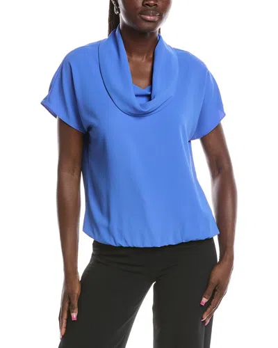 Joseph Ribkoff Cowl Neck Blouse In Blue