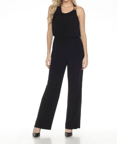 Joseph Ribkoff Cowl Neck Blouson Jumpsuit In Black
