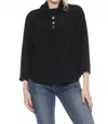 Shop Joseph Ribkoff Cowl Neck Dolman Sleeve Boxy Top In Black