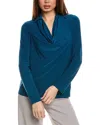 Joseph Ribkoff Silky Knit Cowl Neck Top In Twilight In Blue