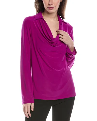 Joseph Ribkoff Cowl Neck Top In Purple