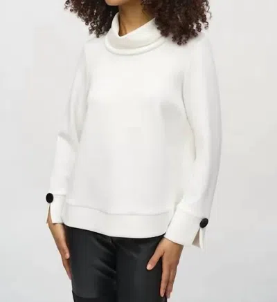 Joseph Ribkoff Cowl Neck Tunic In Off White