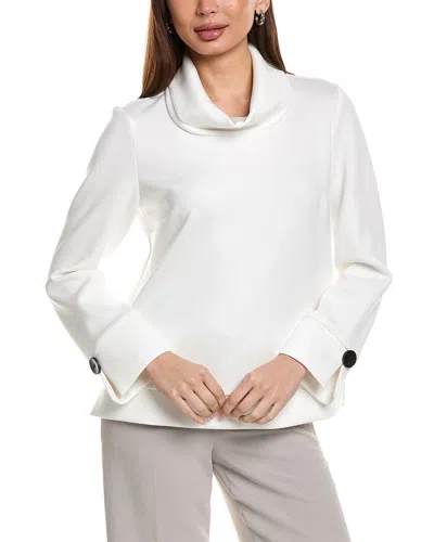 Joseph Ribkoff Scuba Jersey Boxy Top In Off White 244129 Col 34