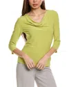 Joseph Ribkoff Front Pleat Top In Green
