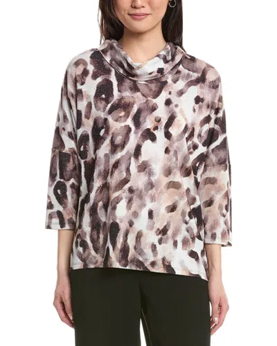 Joseph Ribkoff Cowl-neck Knit Top In Multi