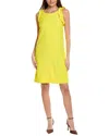 Joseph Ribkoff Scuba Crepe Sleeveless Straight Dress In Yellow