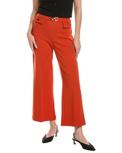 Joseph Ribkoff Crepe Wide Leg Pant In Orange