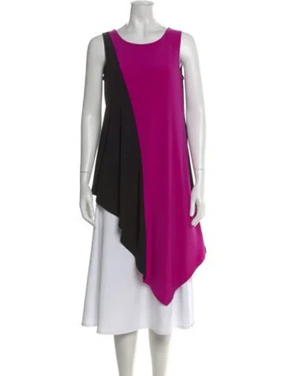 Pre-owned Joseph Ribkoff Crew Neck Sleeveless Tunic W/ Tags In Multi