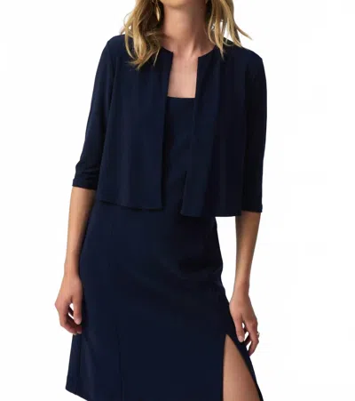 Joseph Ribkoff Cropped Cover-up In Navy In Blue