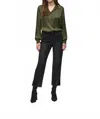 Joseph Ribkoff Cropped Jeans With Frayed Hem In Black In Black